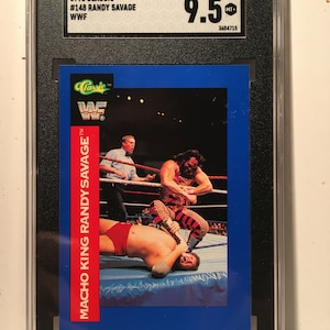 1991 Classic Macho Man Randy Savage SGC 98 Mint - Authenticated, Encased, Graded - Rare!