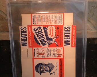 Stan Musial Original Wheaties Box Encased & Graded by Beckett BVG 9 Mint - Rare Collectible from the Hall of Famer