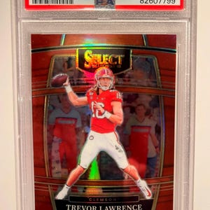 Trevor Lawrence 2022 Select Draft Picks Red Prizm - PSA 9 Mint - Graded/Encased Clemson