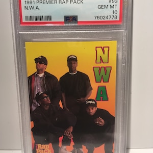 1991 Premier Rap Pack Trading Card #93 N.W.A. PSA 10 Gem Mint - Rare