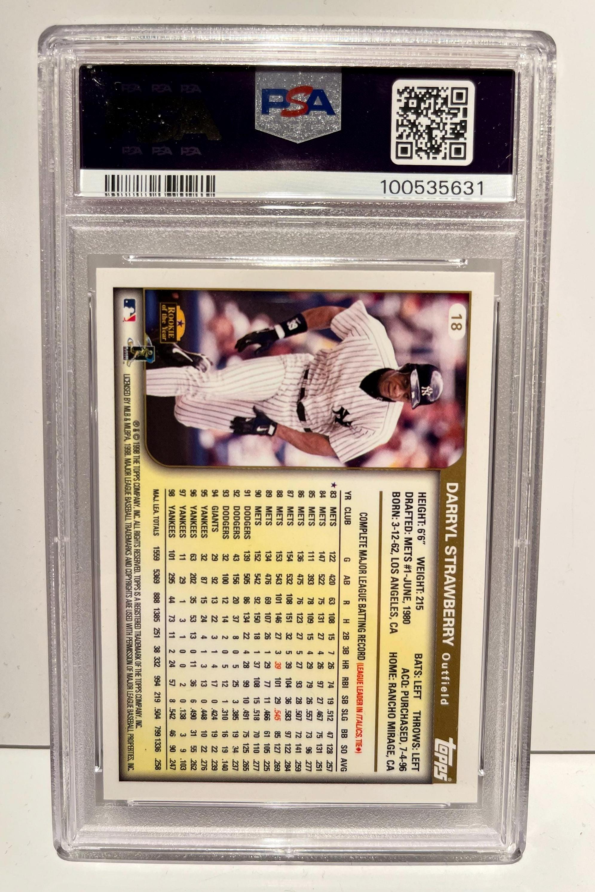 Darryl Strawberry 1999 Topps #18 PSA 10 Yankees Graded Encased