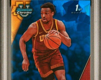 Bronny James 2023 Bowman University Chrome Sapphire Rookie Card PSA 10 RC Gem Mint (Lebron's Son) Graded Encased Rare