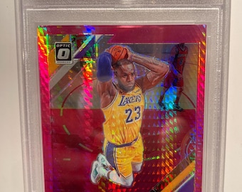 2019 Donruss Optic Hyper Pink Prizm #60 LeBron James Lakers PSA 10 GEM MINT - graded, authenticated, encased!