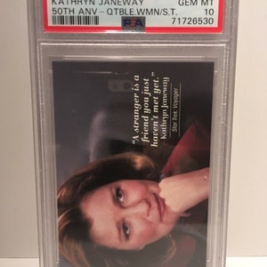 2017 Star Trek Voyager "Kathryn Janeway: Quotable Women of Star Trek" Card - PSA 10 -Lighthouse Logo