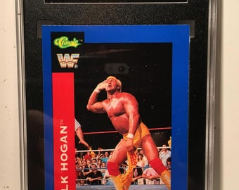 1991 Classic Hulk Hogan WWF Wrestling Graded Encased SGC 9.5