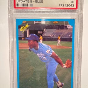 1988 Classic Travel Blue--- Bo Jackson PSA 10 --- Royals Raiders Two Sports! Graded Authenticated Encased