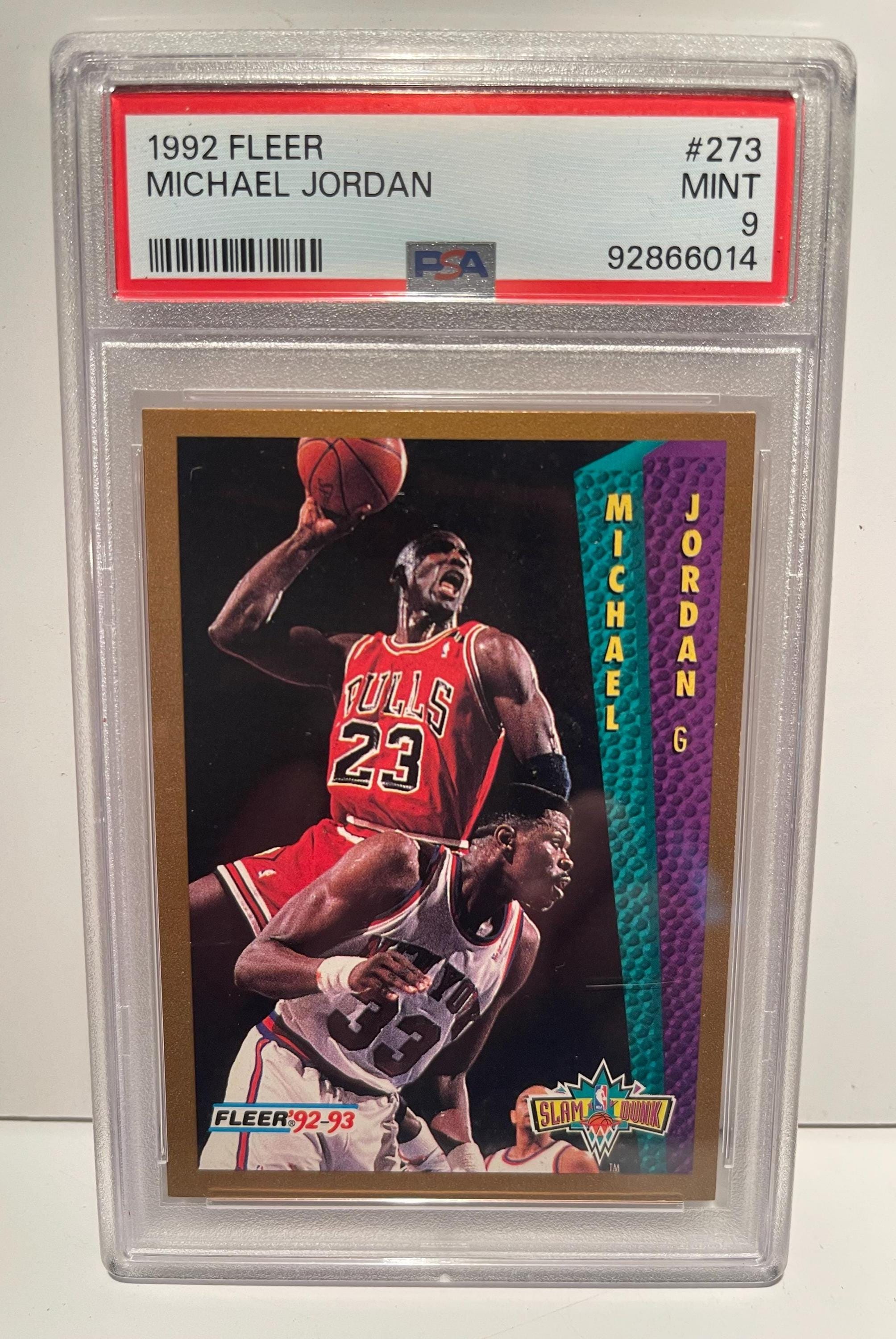 Hall of Fame Michael Jordan 1992 Fleer #273 PSA 9 Mint Chicago