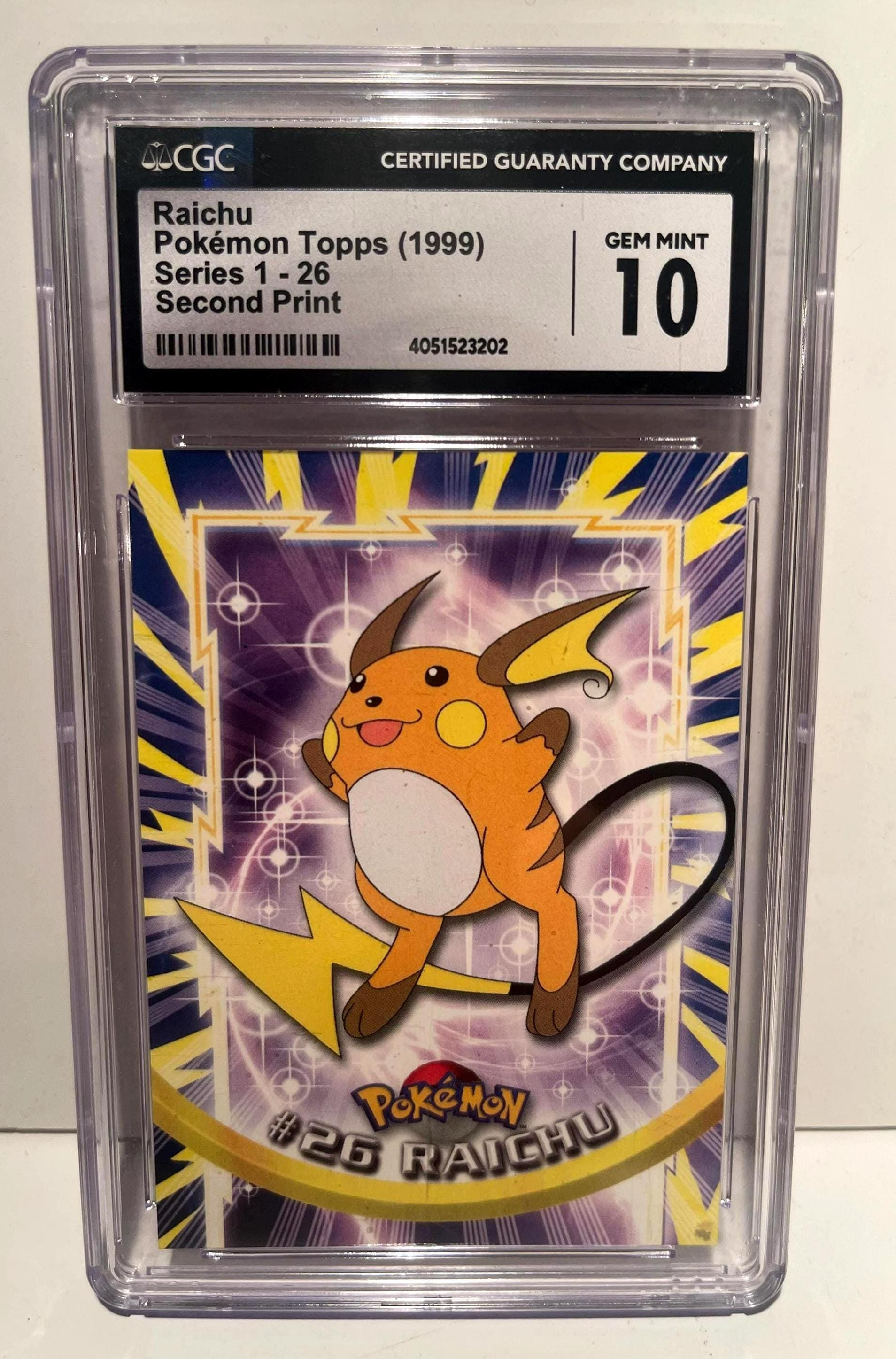 Raichu Pokemon Topps 1999 TCG Series 1 #26 CGC 10 Gem Mint Graded