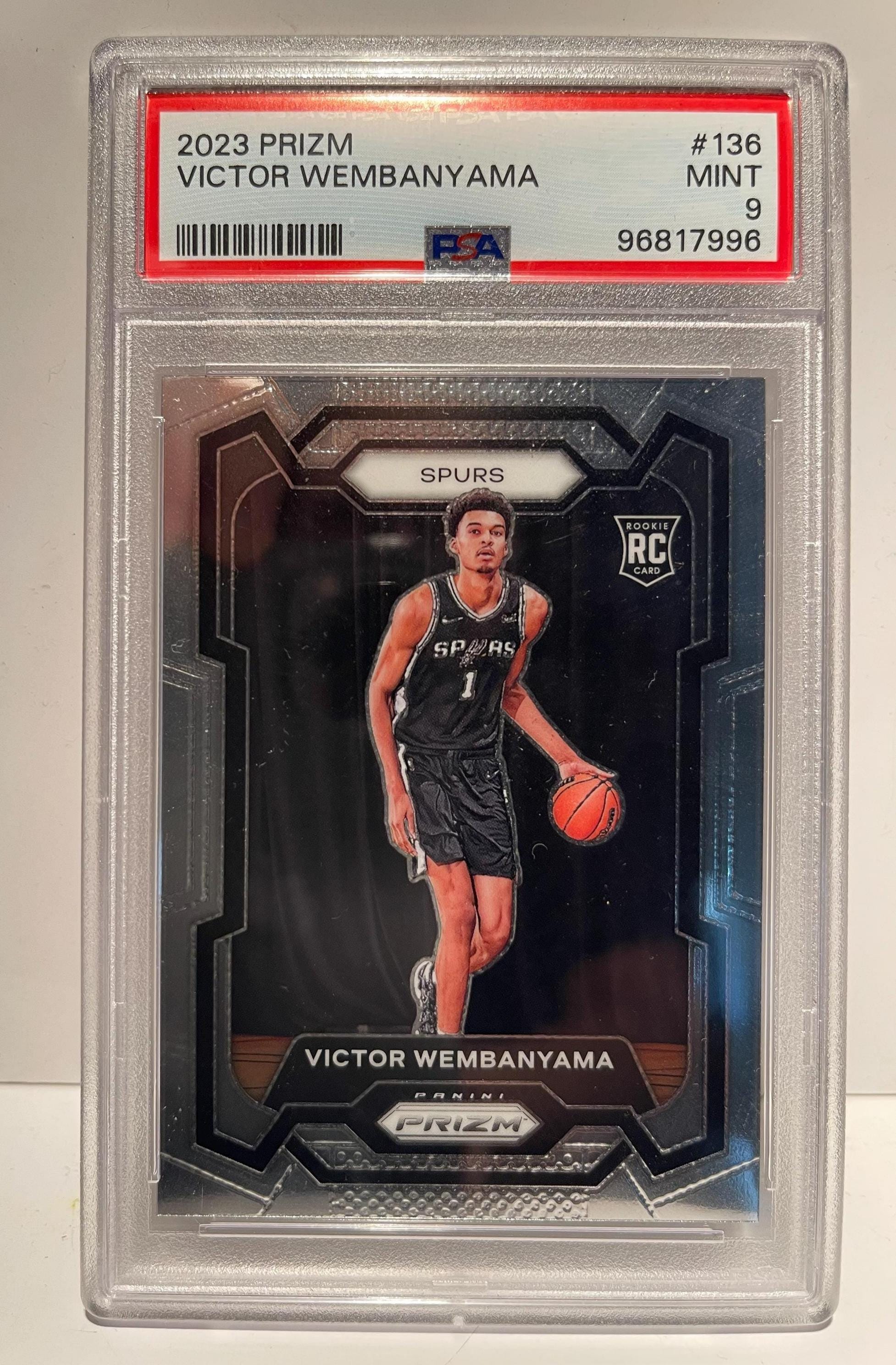 2023 Panini Prizm Victor Wembanyama RC #136 Spurs Rookie PSA 9