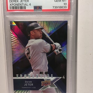 2008 Upper Deck X Xponential 4 Derek Jeter #X4-DJ PSA 10 Graded Encased