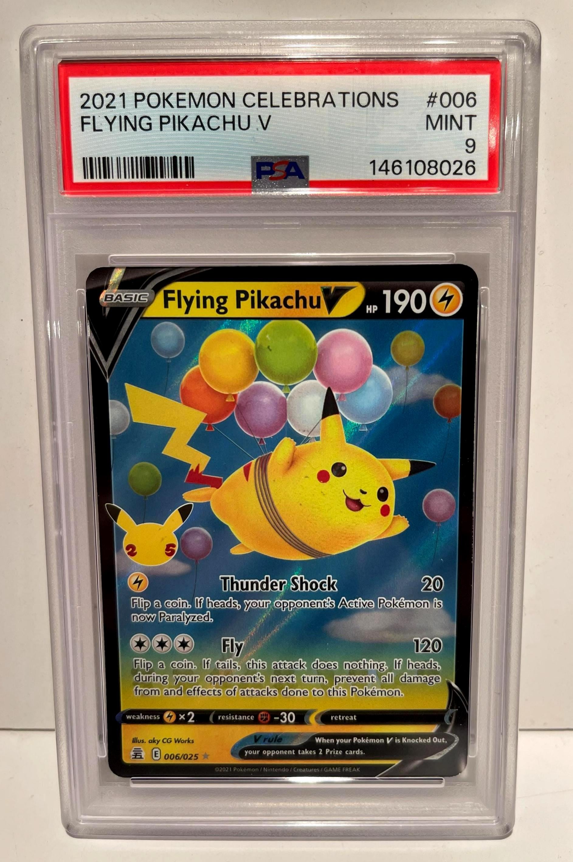 2021 Pokemon Celebrations #006 Flying PIKACHU V PSA 9 Mint Encased