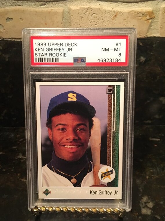 ken griffey jr 1989 upper deck rookie graded/encased & etsy ken griffey jr 1989