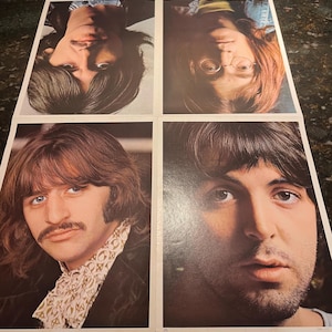 THE BEATLES The White Album Photos Pictures - Vintage Not Reprints - Unused Perforated Condition! Jon, Paul, George, Ringo