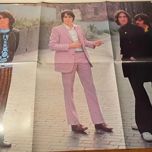 The Beatles Vintage Japanese Poster Large Excellent Condition Unused/Unhung- Free Shipping Lennon McCartney Harrison