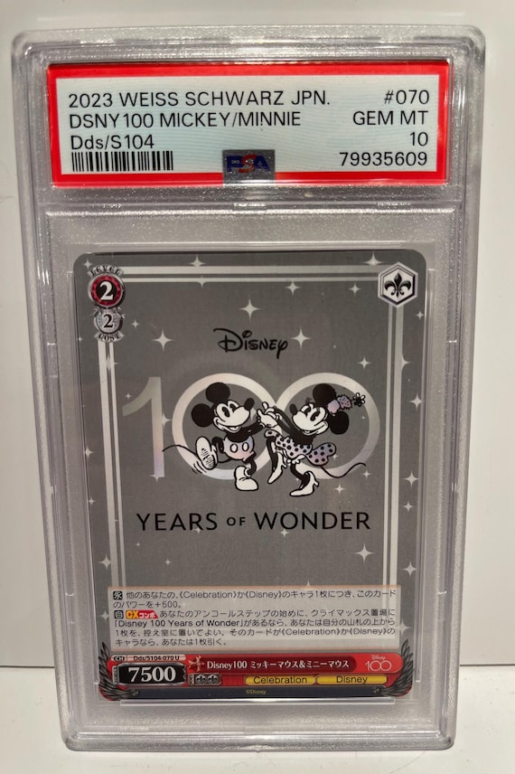 2023 Weiss Schwarz Japan Disney 100 Mickey/minnie PSA 10 Graded