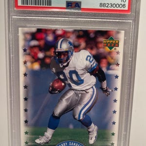 Barry Sanders 2005 Upper Deck Legends PSA 10 Gem Mint! #90 - Graded Encased