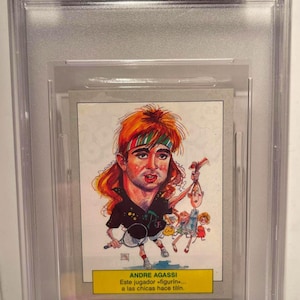 Andre Agassi 1990 Ediciones Este Karikatas Y Chistorretas #25 PSA 7 Top Grade