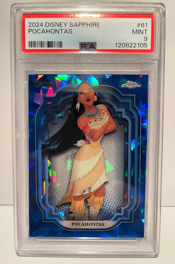 2024 Topps Chrome Disney Sapphire #61 Pocahontas PSA 9 Mint Graded