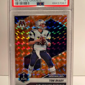Mosaico de Tom Brady 2021 "Naranja Reactivo" PSA 6 - Certificado en Cápsula