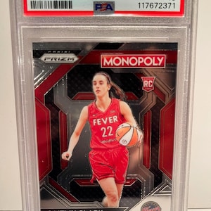 2024 Panini Prizm Monopoly Insert WNBA Caitlin Clark RC Rookie #65 PSA 10 Gem Mint Graded Encased