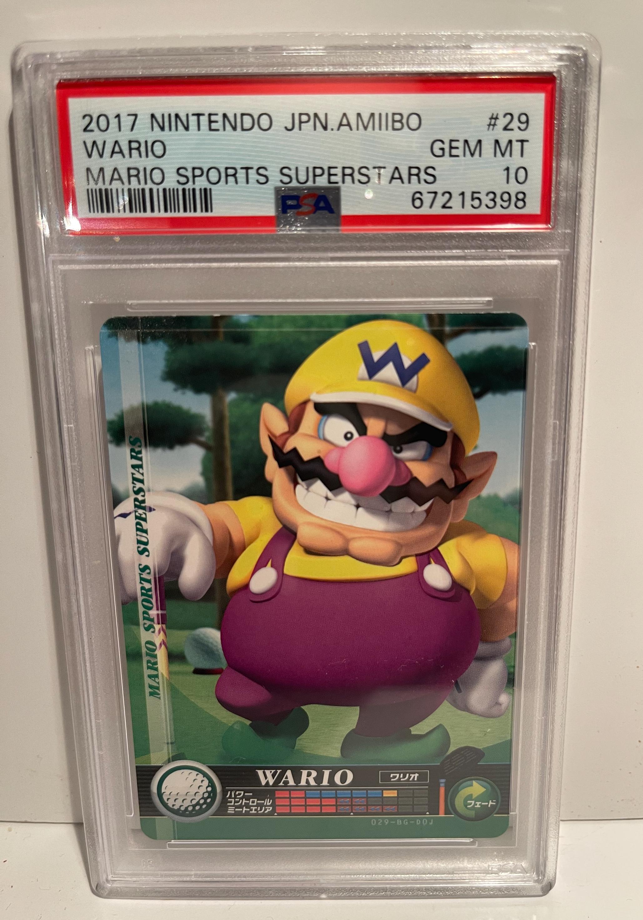 2017 Mario Sports Superstars Amiibo Cards Japanese Wario #029 PSA