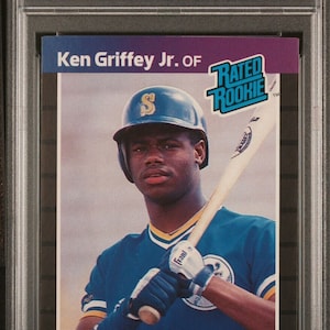 Ken Griffey Jr - 1989 Donruss Rated Rookie Card PSA 9 Gem Mint -- Graded, Authenticated, Encased by PSA