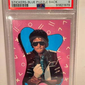 1984 Topps Michael Jackson Series 1 Stickers #8 - PSA 9 Mint Encased Graded