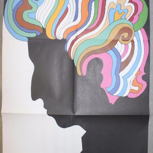 Rare - Unhung/Unused Vintage Bob Dylan Poster - NEAR MINT - By Milton Glaser - 33&quot; X 22&quot; Pop Art