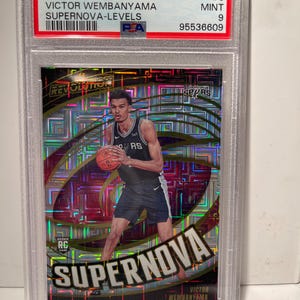 2023 Panini Revolution Supernova Levels #6 Victor Wembanyama Rookie RC Mint PSA 9 - Graded Encased