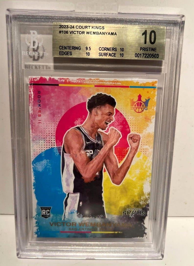 2023 Panini Court Kings Victor Wembanyama RC Level II Beckett BGS 10 image 1