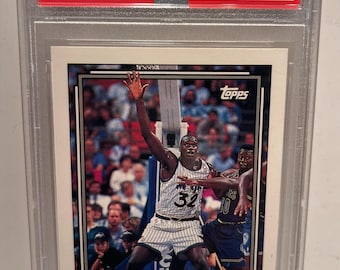 Shaquille O'Neal Rookie Card 1992 Topps Gem Mint PSA 10 Gem Mint Graded Encased! Orlando Magic Hall of Fame