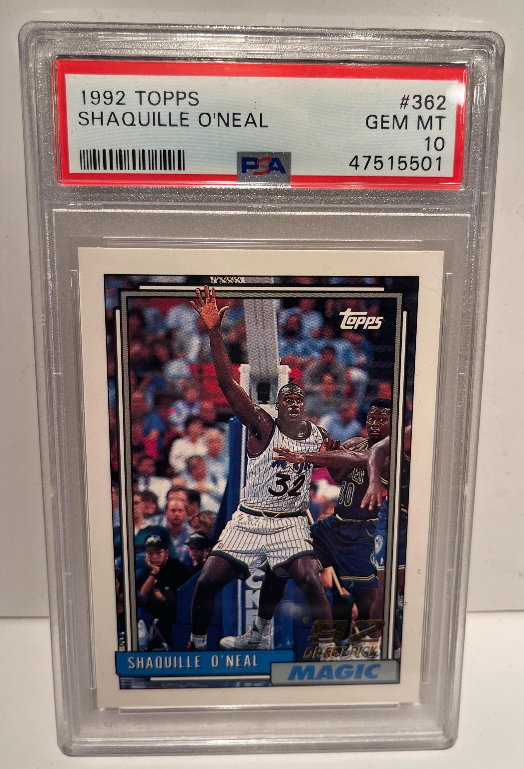 Shaquille O'neal Rookie Card 1992 Topps Gem Mint PSA 10 Gem Mint
