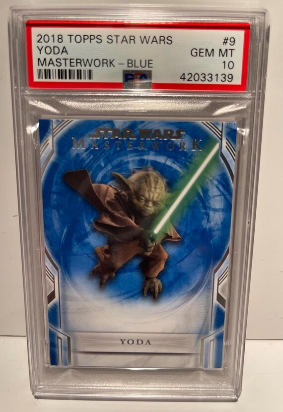Yoda 2018 Topps Star Wars Masterwork Blue PSA 10 Gem Mint - Graded