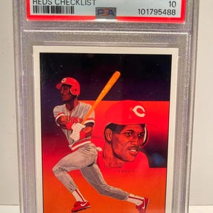 Lista de verificación de Upper Deck Reds de 1989 Eric Davis PSA 10 Gem Mint