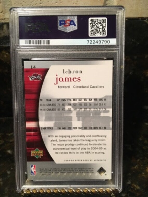 2005 SP Authentic 14 Lebron James PSA 10 GOAT - Etsy