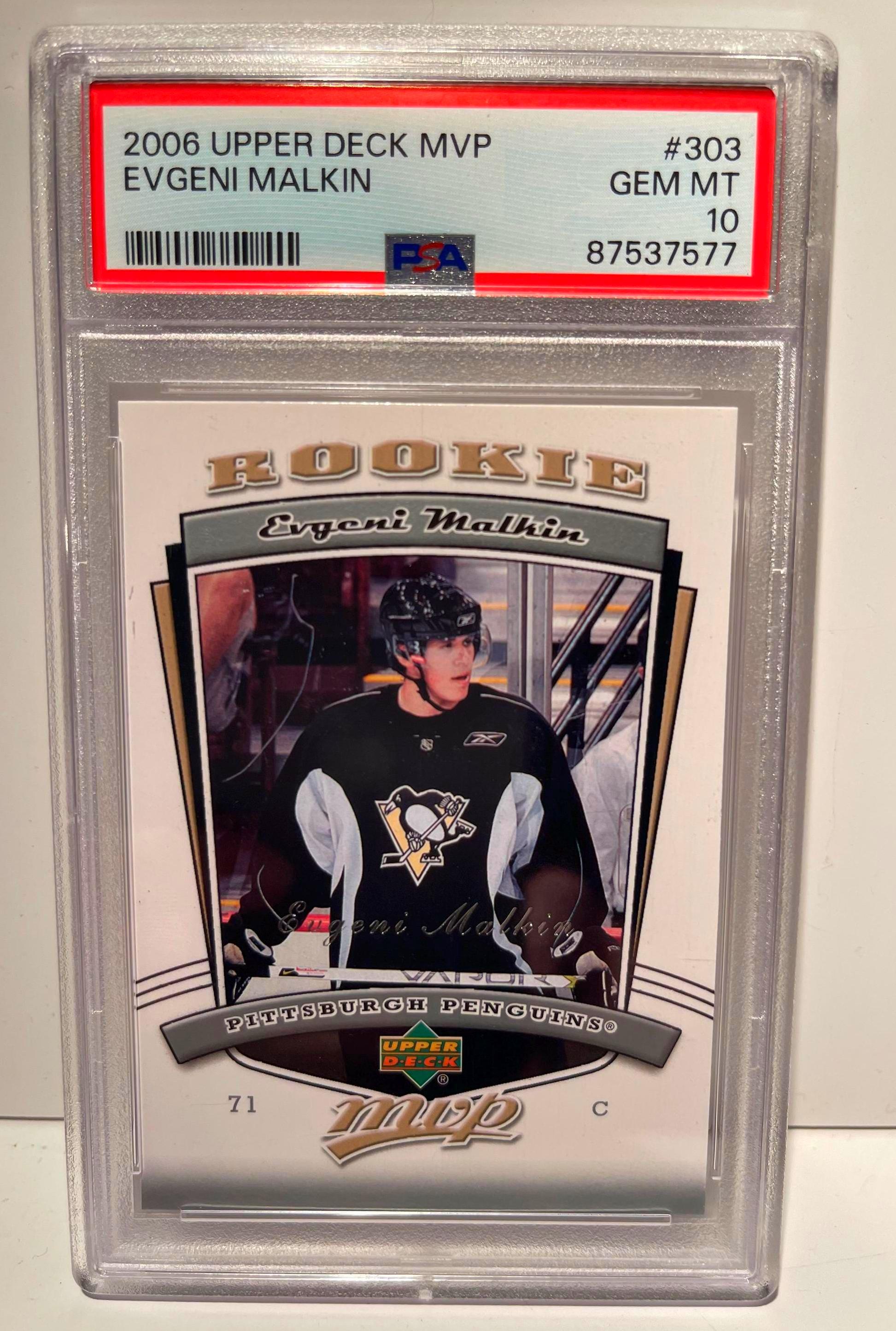 2006 Upper Deck MVP Evgeni Malkin Rookie Card PSA 10 Penguins