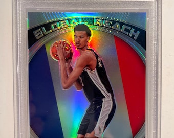 PSA 10 2023 NBA Prizm Victor Wembanyama #2 RC Global Reach Silver Rookie Card Graded Encased