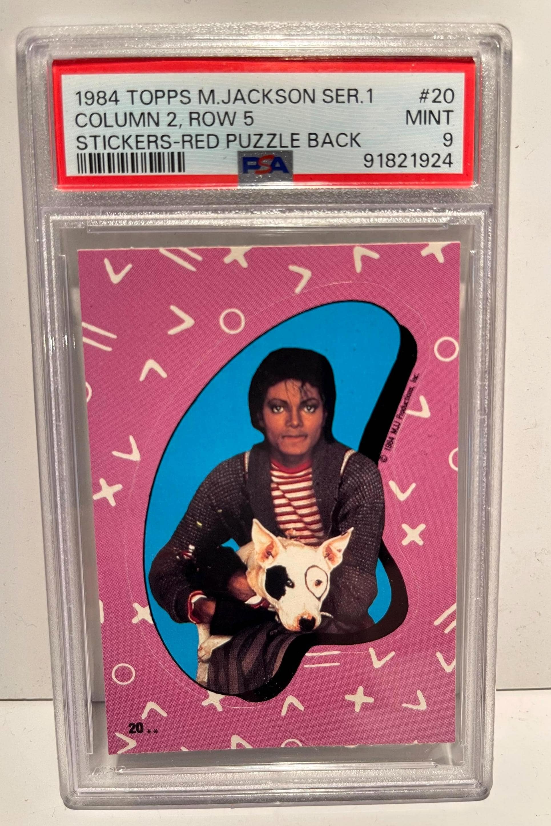 Michael Jackson Panini Trading Cards 9枚 1984 Topps Michael Jackson Series 1 Stickers - PSA 9 Mint Graded