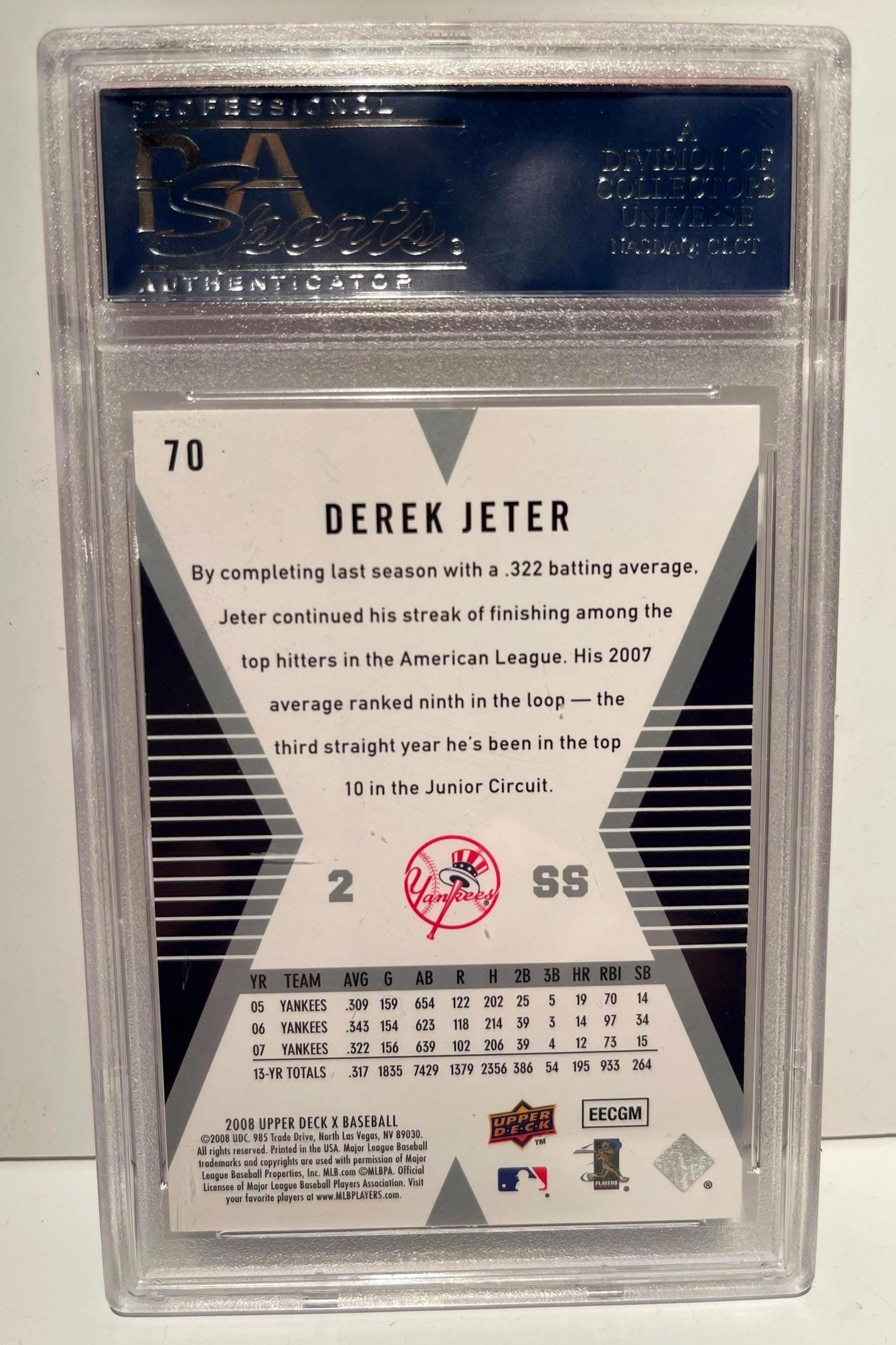 465 大リーグカード　デレック.ジーター デレク・ジーター 2010 Topps X Yankees PSA 10 Gem Mint
