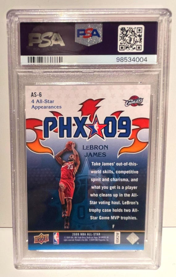 2008 Upper Deck NBA All Star Game -- Lebron James PSA 9 - Graded