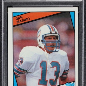 1984 Topps Dan Marino #123 PSA 8 Rookie Card Hall of Fame Legend - Graded Authenticated Encased