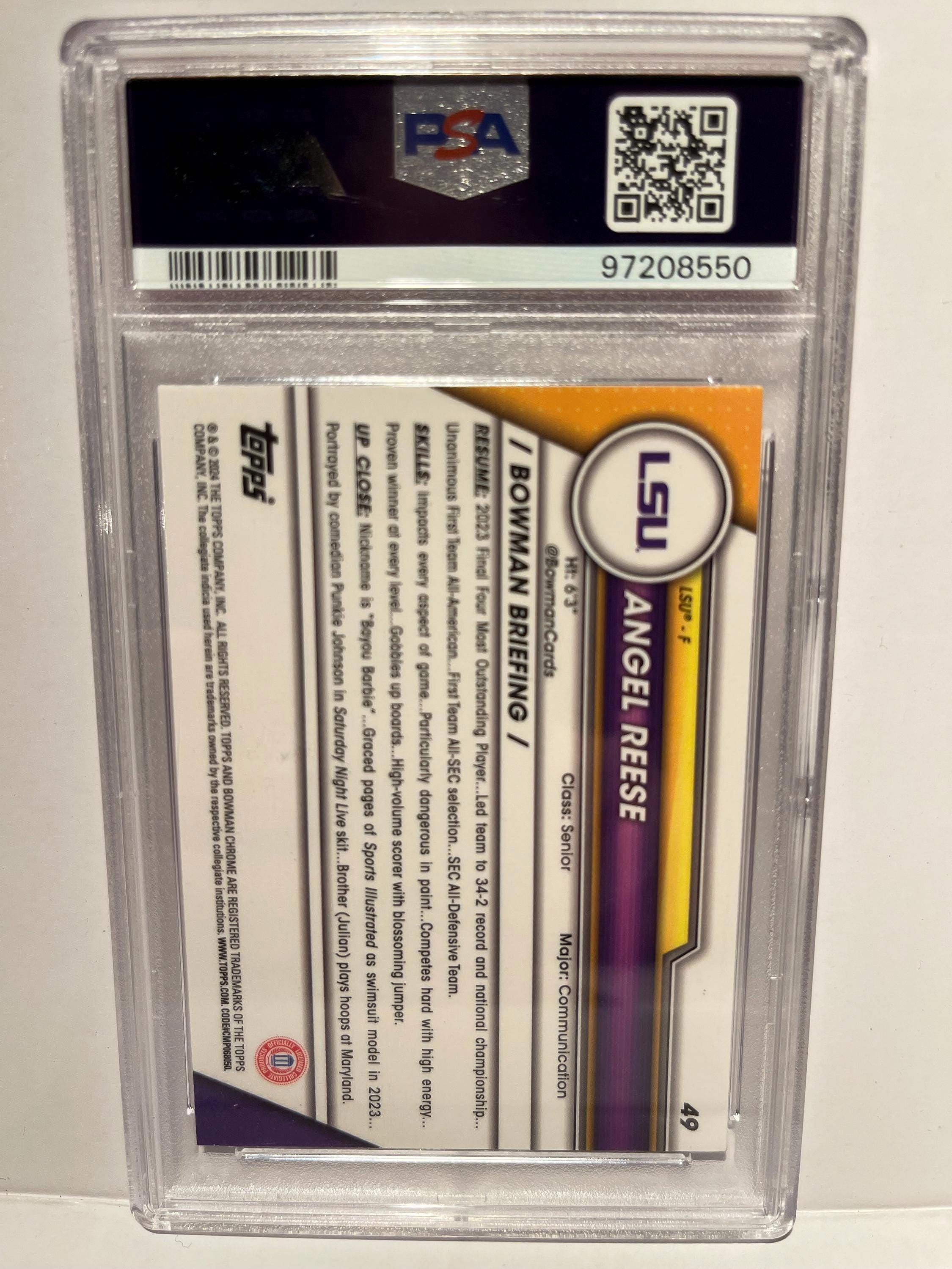 2023 Bowman University Chrome Rookie Card Purple Shimmer #49 ANGEL 