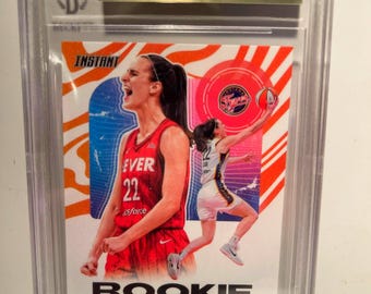 2024 Panini Instant WNBA Rookie of the Year #A Caitlin Clark Rookie RC Beckett 9.5 Gem Mint - Graded/Encased