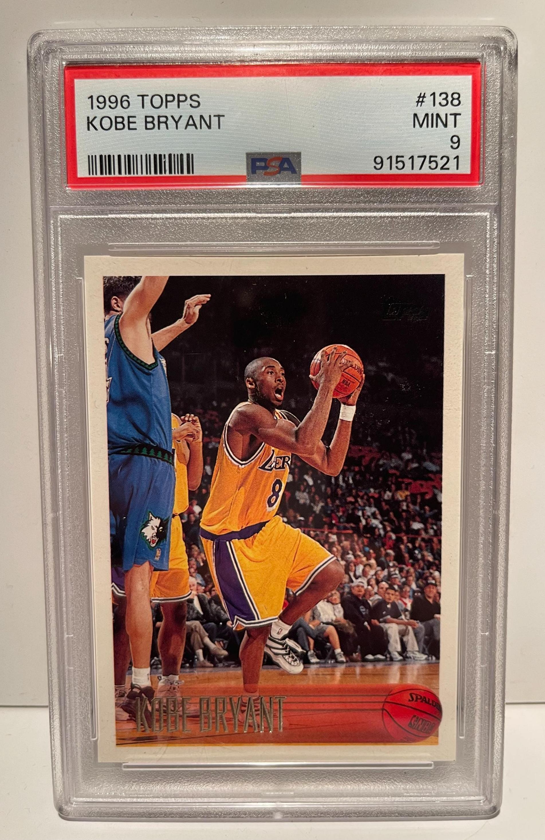 1996 Topps Kobe Bryant #138 PSA 9 Rookie Card - Graded Encased 