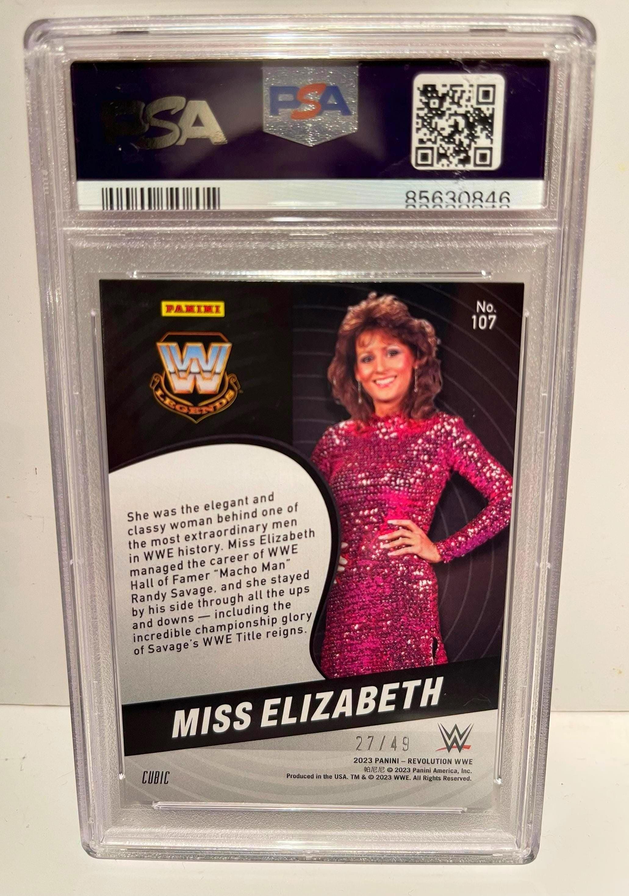 [Elizabeth］ 2023 Revolution WWE Miss Elizabeth Cubic /49 #107 PSA 10 (only 50