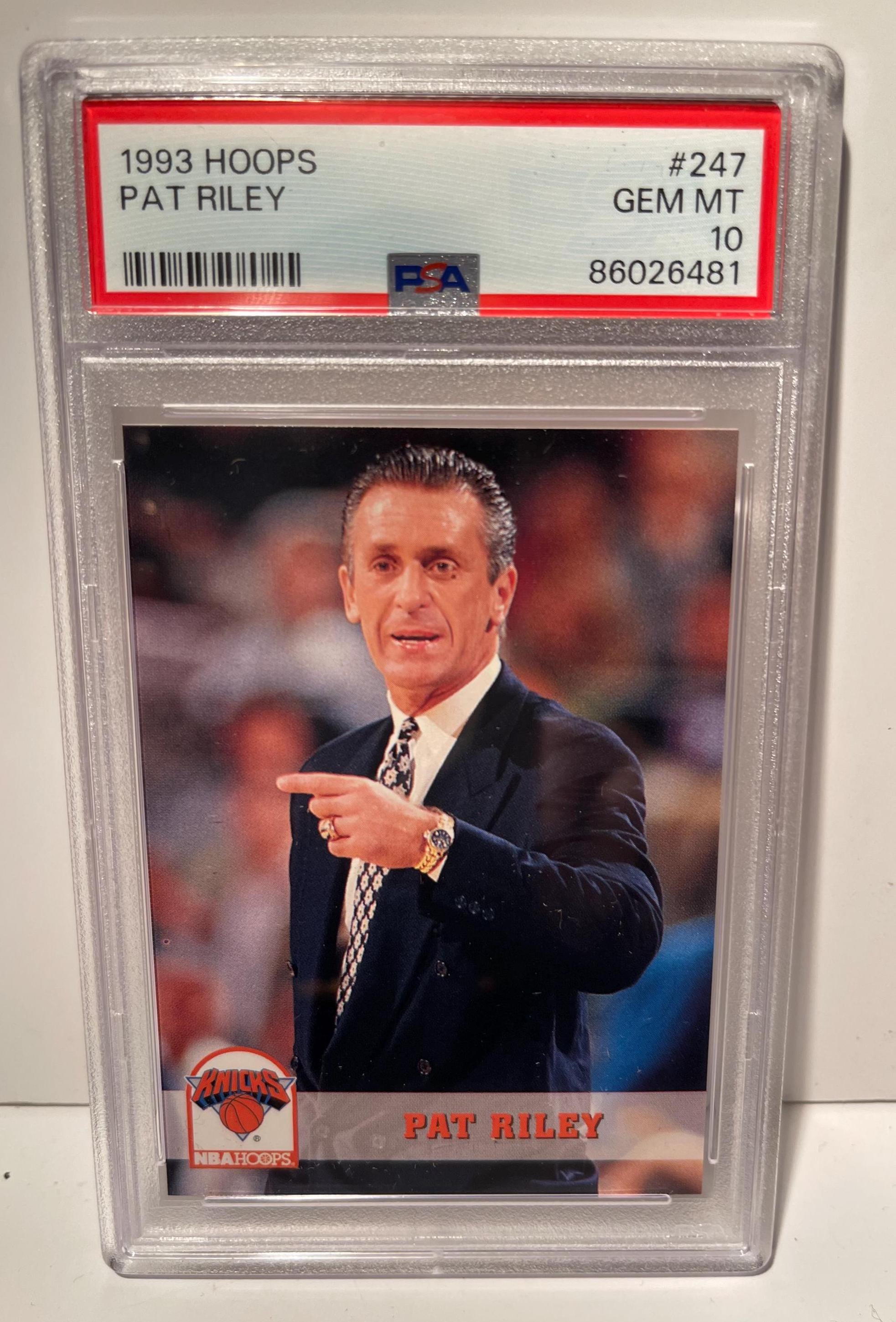 Pat Riley 1993 Hoops Knicks PSA 10 GEM MINT Pop 5 Encased Graded