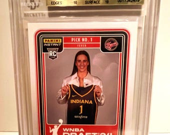 2024 Panini Instant WNBA Draft Night #DN1 Caitlin Clark RC Rookie BGS 9.5 Fever Encased Nearly Pristine Condition