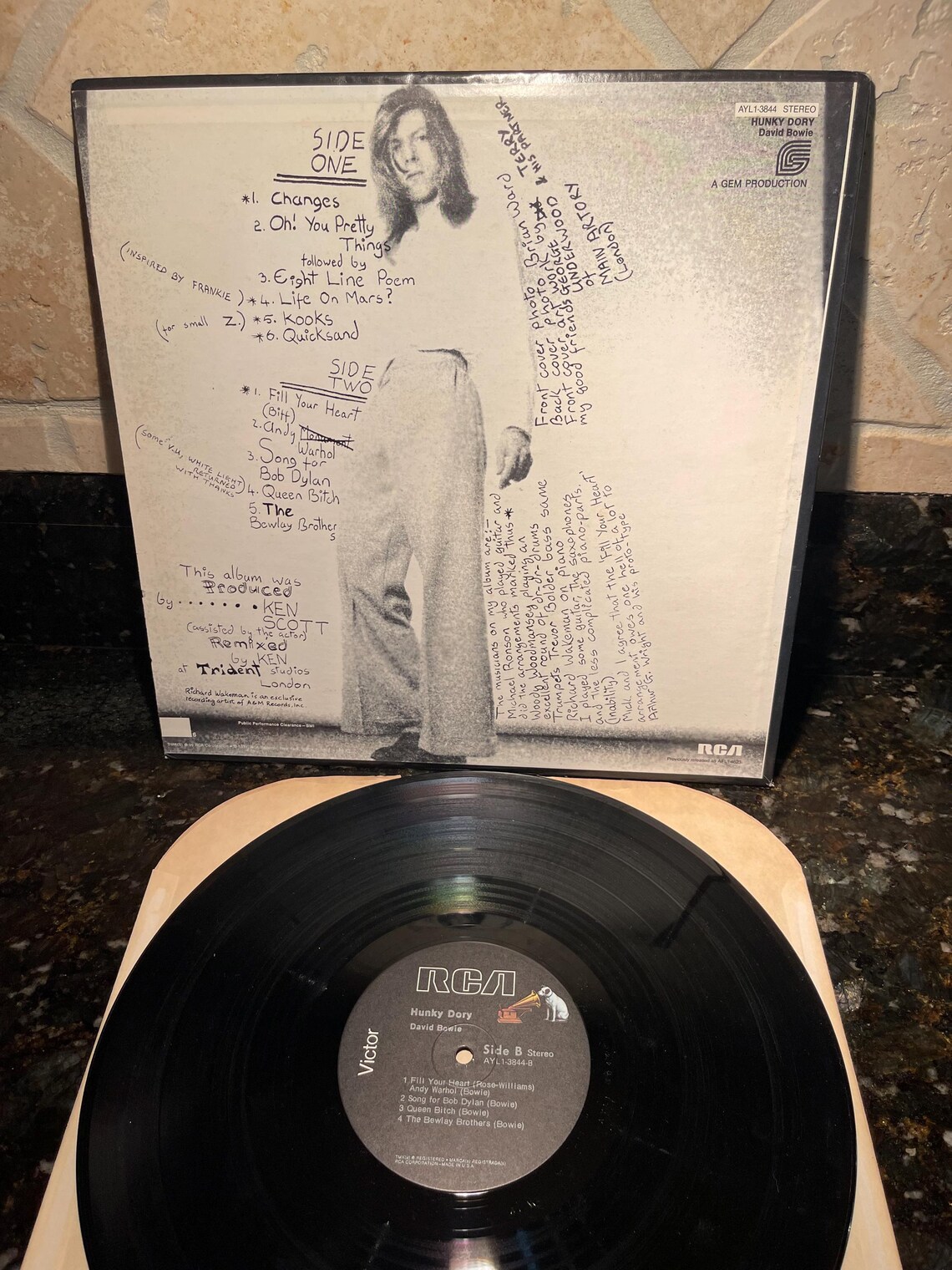 David Bowie "hunky Dory" Vintage Bowie - Vinyl LP Record EX! Free ...