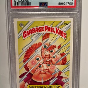 1986 Garbage Pail Kids Shattered Shelby 193a PSA 9 Mint Vintage Encased Graded