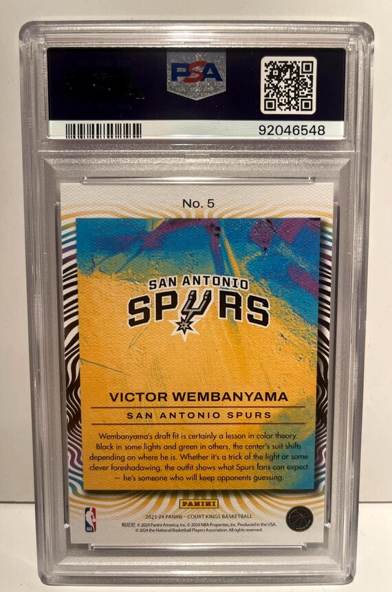 Panini Court Kings Dressed to Impress #5 Victor Wembanyama RC PSA